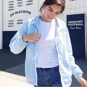 Brandy Melville Light Blue Windbreaker